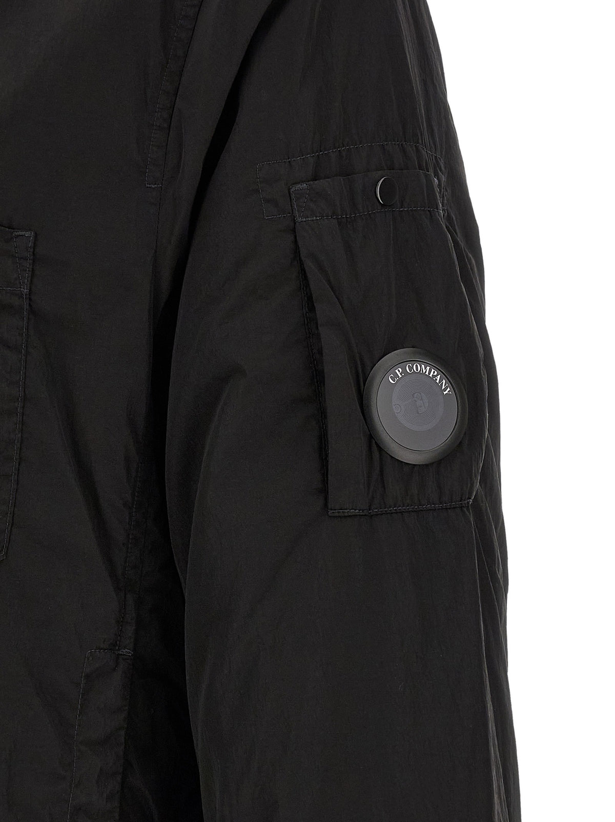 C.P. Company Chrome Padded Button Overshirt Black, view 5