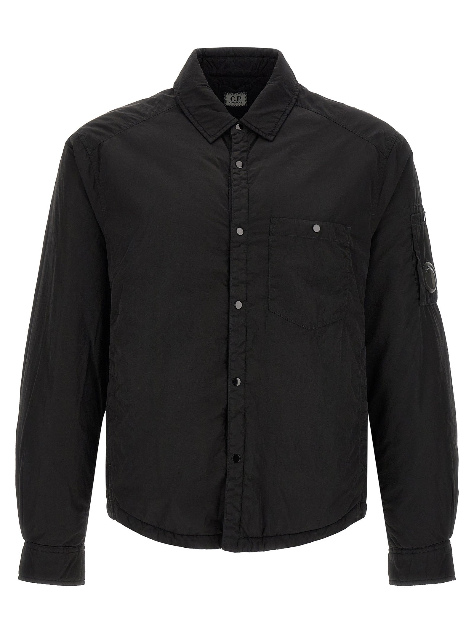 C.P. Company Chrome Padded Button Overshirt Black