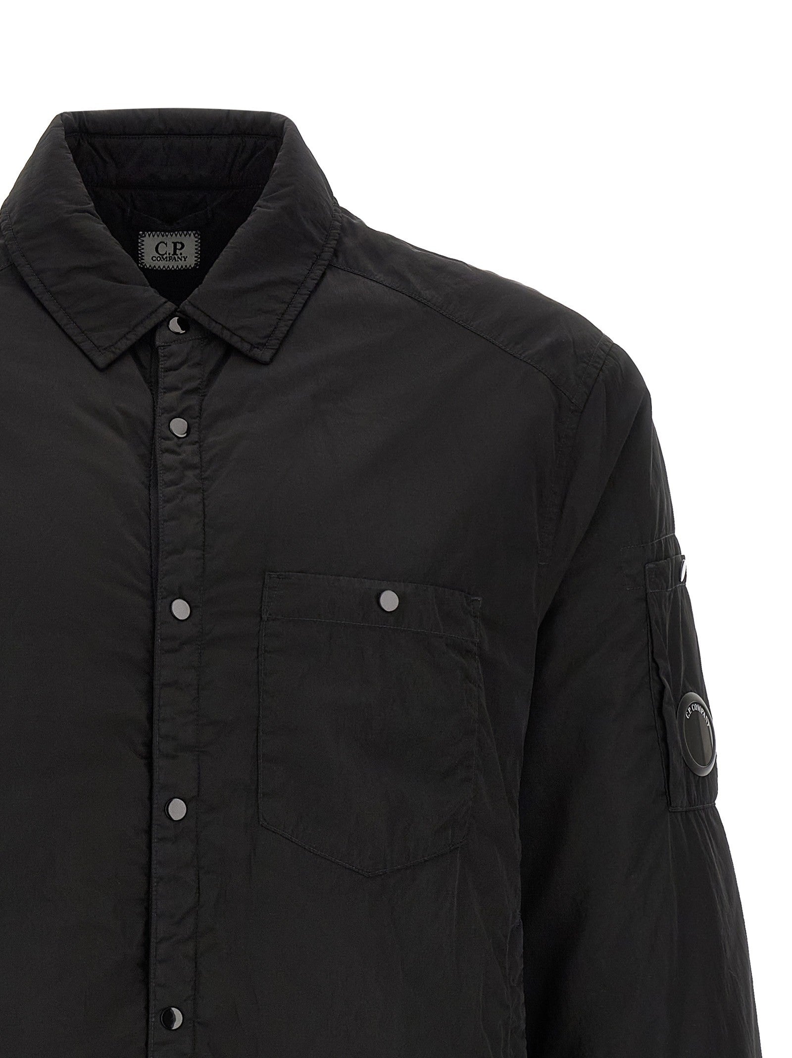 C.P. Company Chrome Padded Button Overshirt Black
