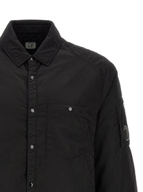 C.P. Company Chrome Padded Button Overshirt Black