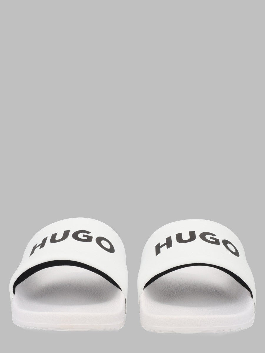 HUGO BOSS Men's Ciabatta Slipper Con White