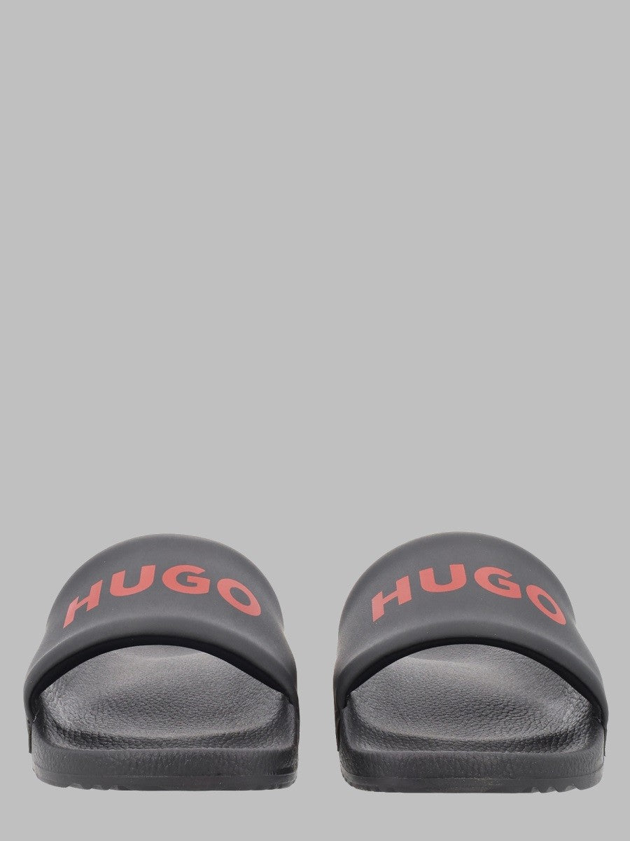 HUGO BOSS Men's Ciabatta Slipper Con Black