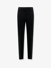 Rohe Women's Cigarette Leg Stretch Viscose Trousers Black