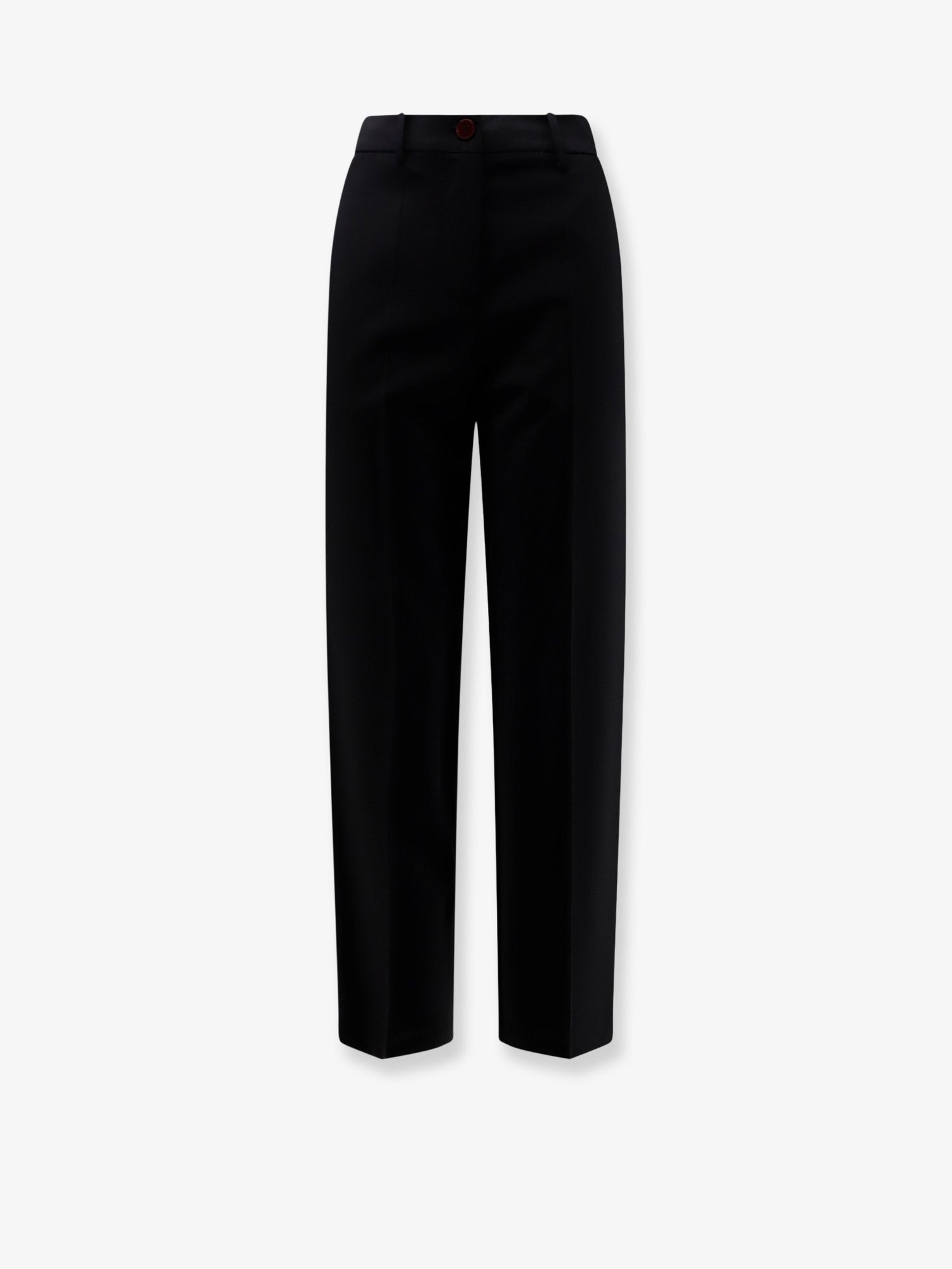 Alysi Women's Cigarette Virgin Wool Trousers Black