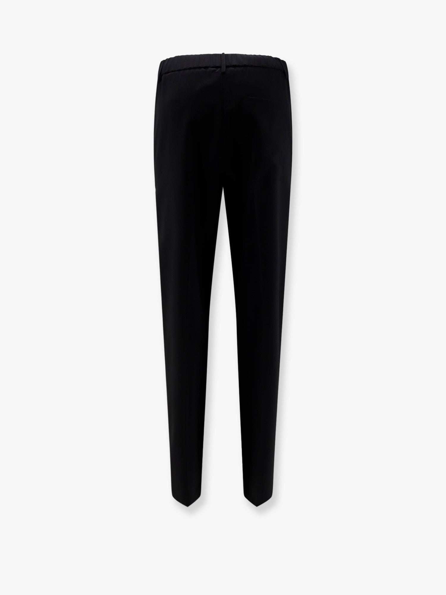Alysi Women's Cigarette Virgin Wool Trousers Black