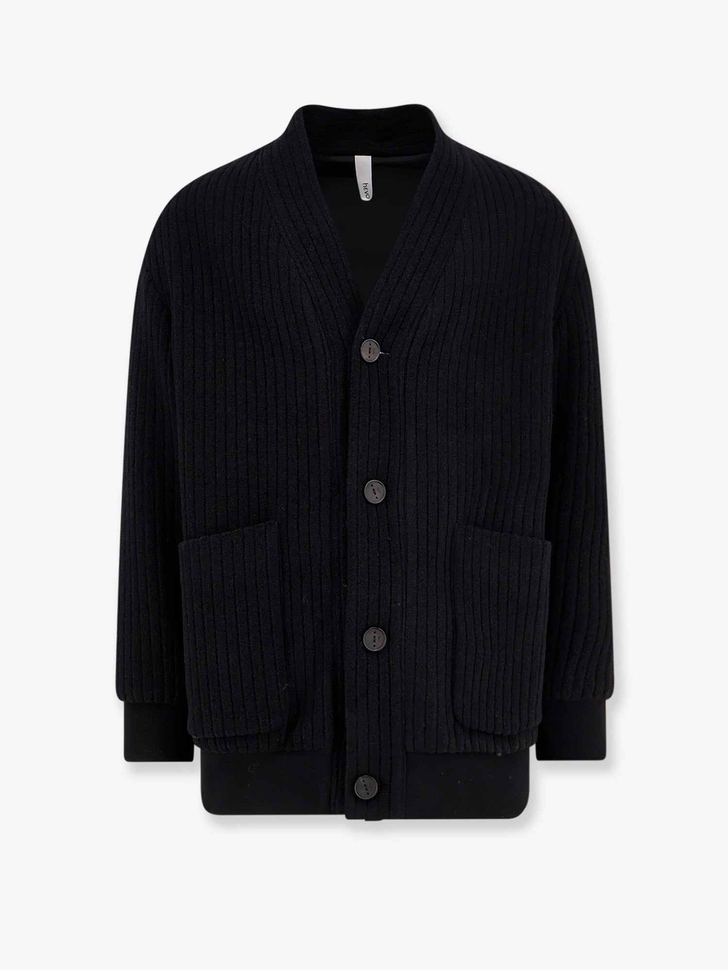 Hevò Men's Cimino Virgin Wool Coat Black
