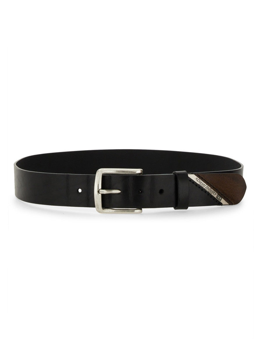 Diesel Men's Line Belt Black Diesel