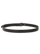 Saint Laurent Women's Cassandre Thin Belt Black, view 3