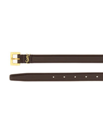 Saint Laurent Women's Cintura Cassandre Sottile Brown