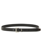 Saint Laurent Women's Cassandre Thin Belt Black