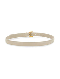 Saint Laurent Women's Cintura Cassandre Sottile Beige