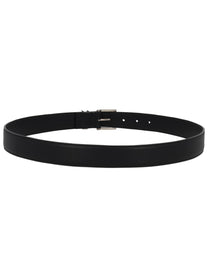 Saint Laurent Men's Cassandre Vadim Belt Black