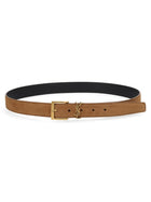 Saint Laurent Men's Cassandre Belt Brown