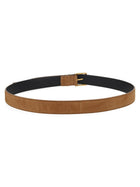 Saint Laurent Men's Cassandre Belt Brown, view 3