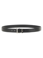 Saint Laurent Men's Cassandre Belt Black