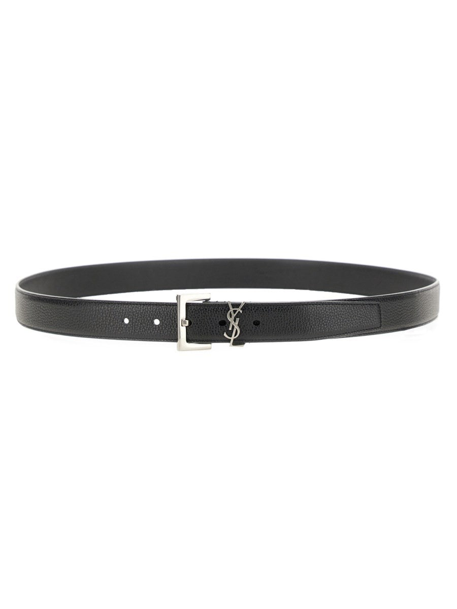Saint Laurent Men's Cintura Cassandre Black