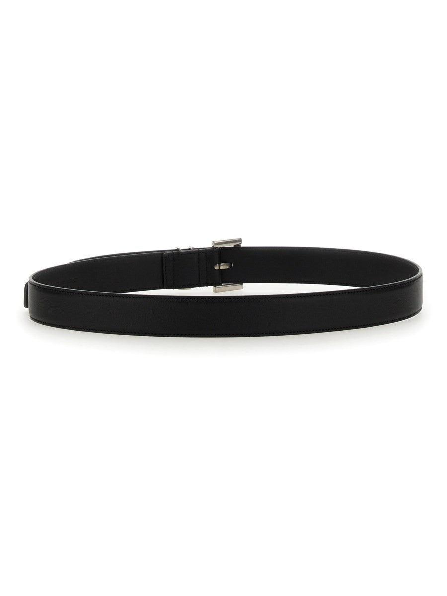 Saint Laurent Women's Cassandre Belt Black, view 3