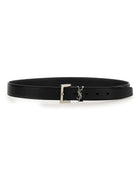 Saint Laurent Women's Cassandre Belt Black