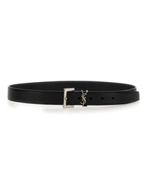Saint Laurent Women's Cassandre Belt Black