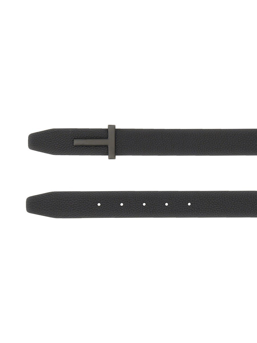 Tom Ford Men's Cintura Con Fibbia Black