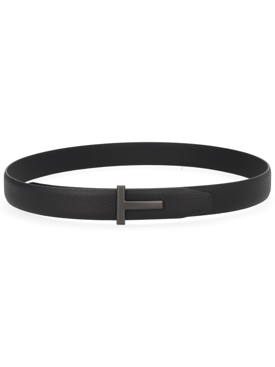 Tom Ford Men's Cintura Con Fibbia Black