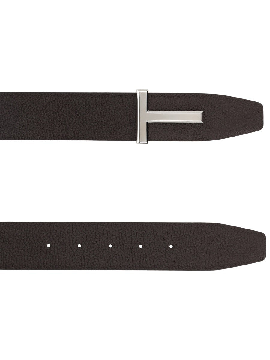 Tom Ford Men's Cintura Con Fibbia Brown