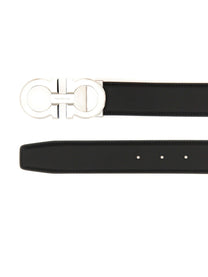 Ferragamo Men's Cintura Gancini in Pelle Black