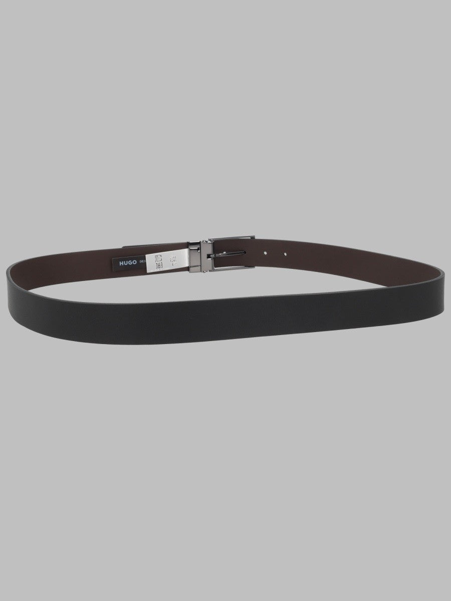 HUGO BOSS Men's Cintura in Pelle Gruffy Black