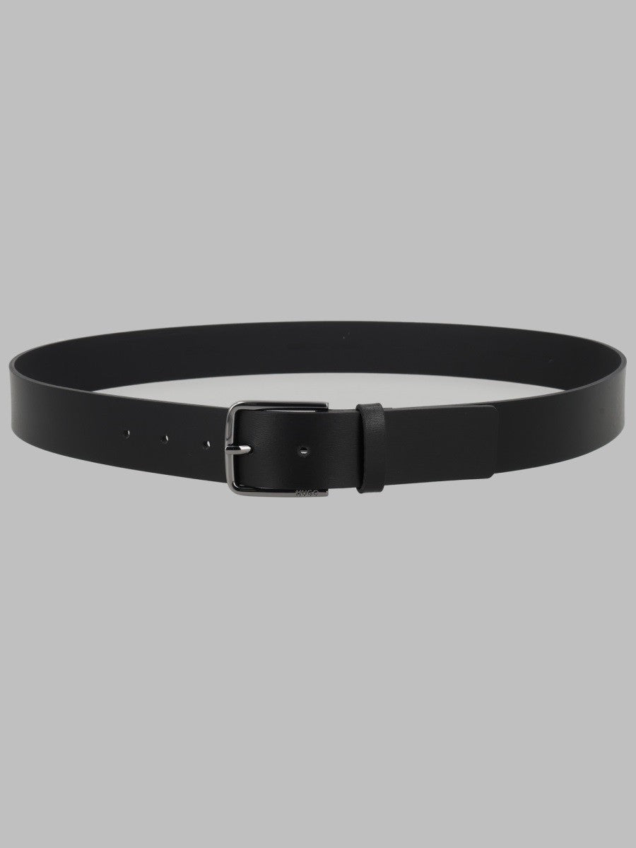 HUGO BOSS Men's Cintura in Pelle Martellata Black