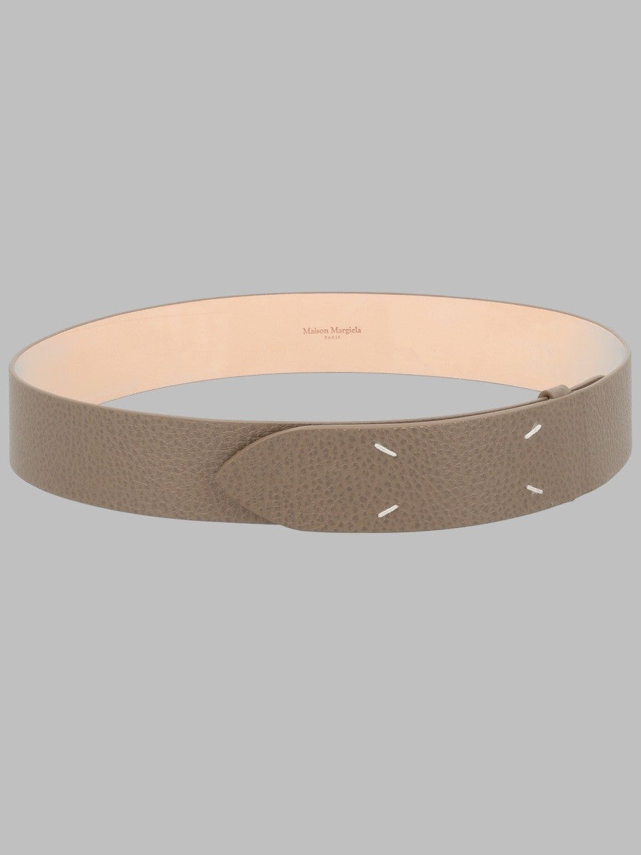 Maison Margiela Unisex Cintura in Pelle Beige