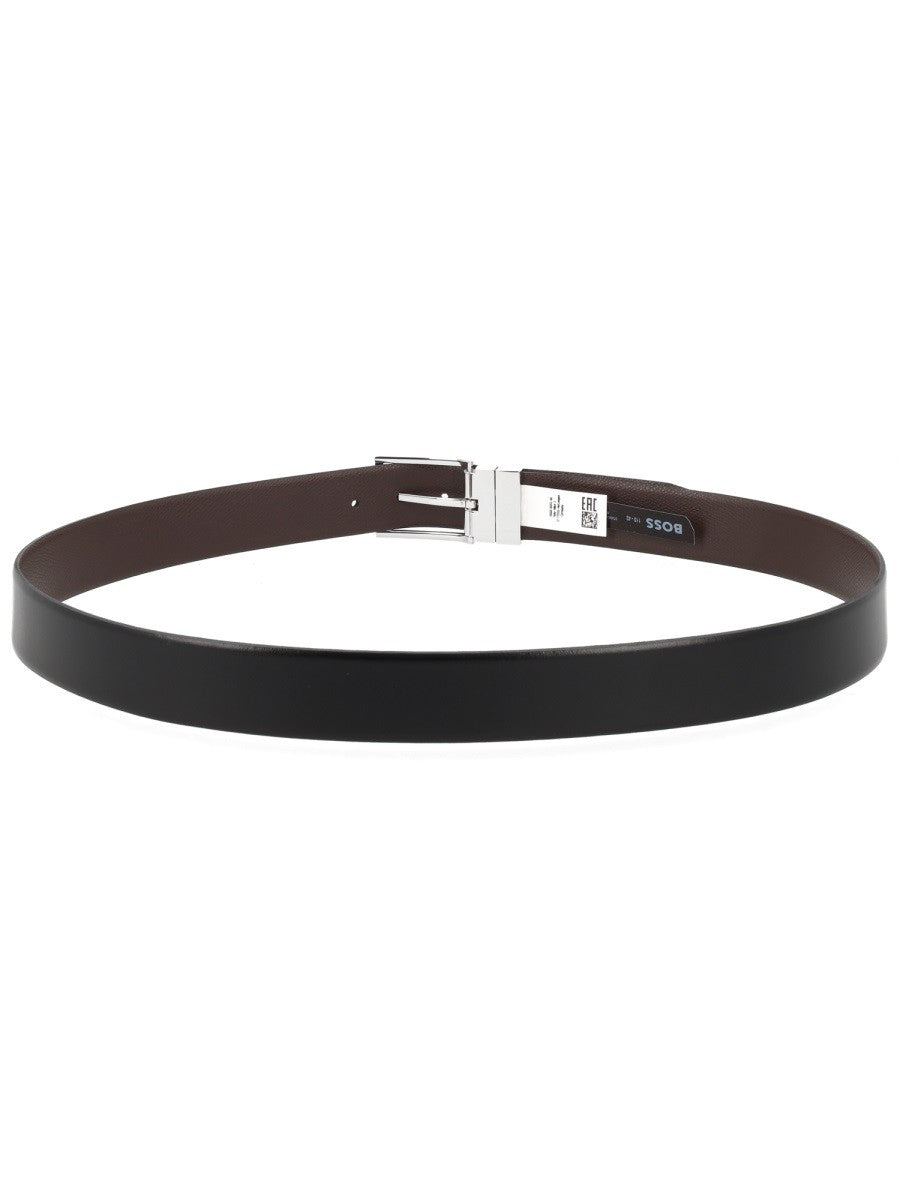 BOSS Men's Reversible Otano Belt Black