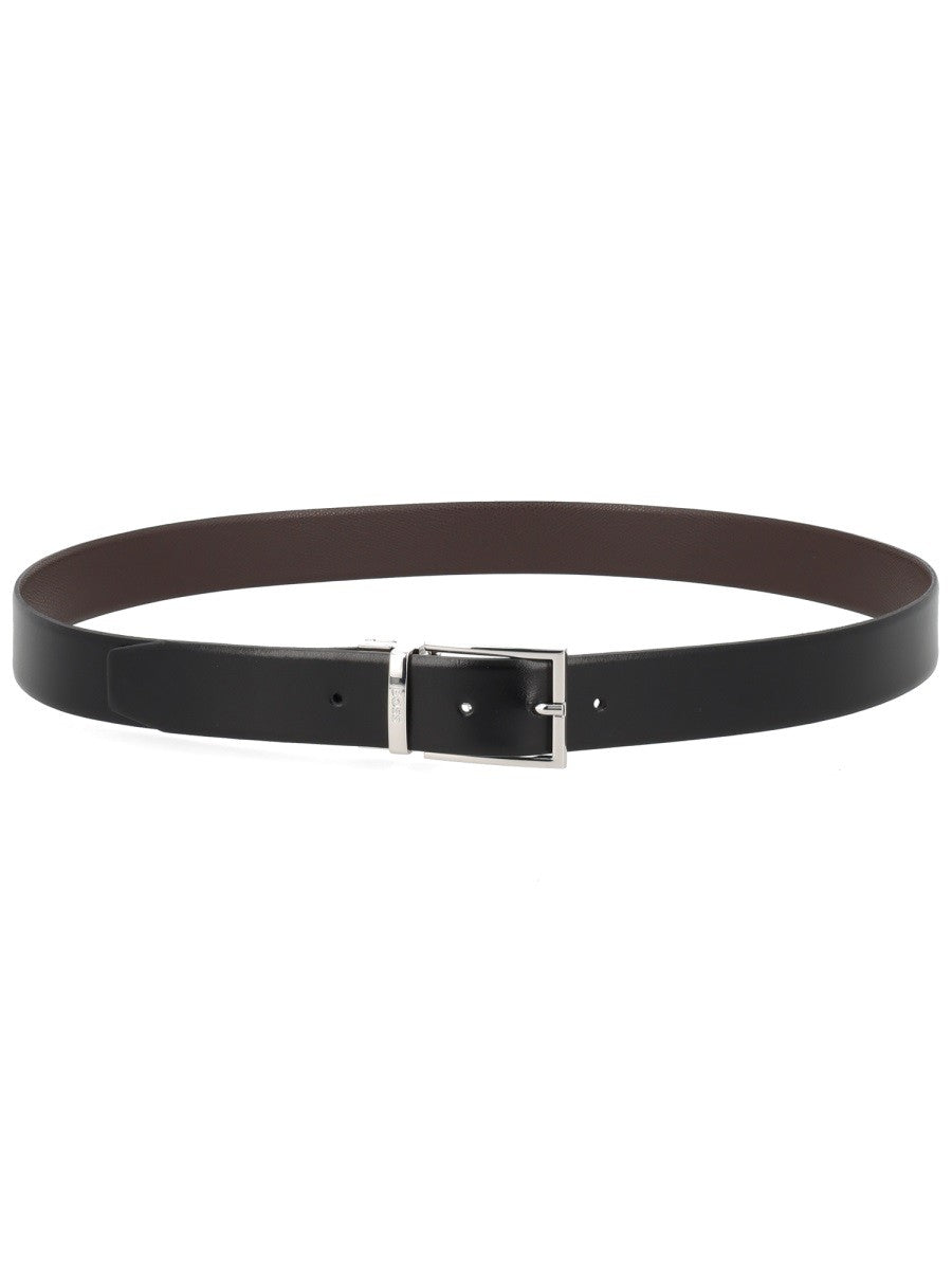 BOSS Men's Reversible Otano Belt Black