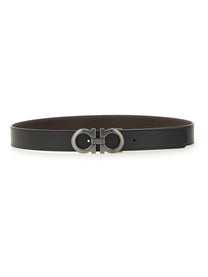 Ferragamo Men's Reversible Belt Hooks Black
