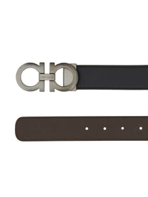 Ferragamo Men's Reversible Belt Hooks Black
