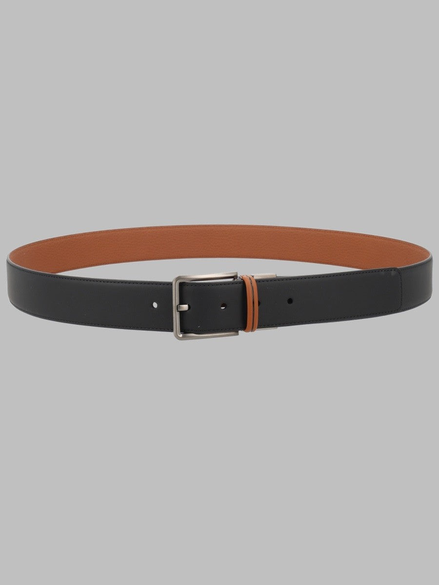 Zegna Men's Cintura Reversibile in Pelle Black