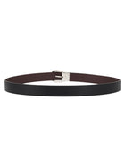 Valentino Men's Reversible Mini Vlogo Signature Belt Black