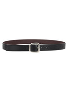 Valentino Men's Reversible Mini Vlogo Signature Belt Black