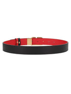 Valentino Women's Reversible Vlogo Signature Belt Black