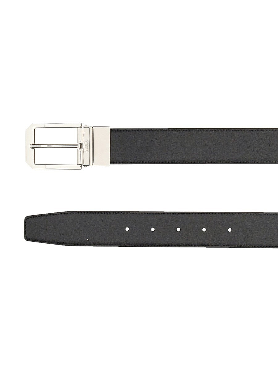Zegna Men's Cintura Reversibile Black