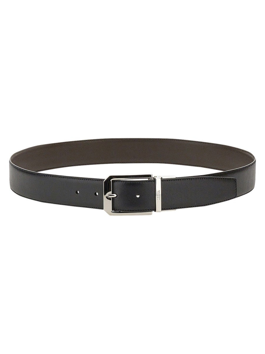 Zegna Men's Cintura Reversibile Black