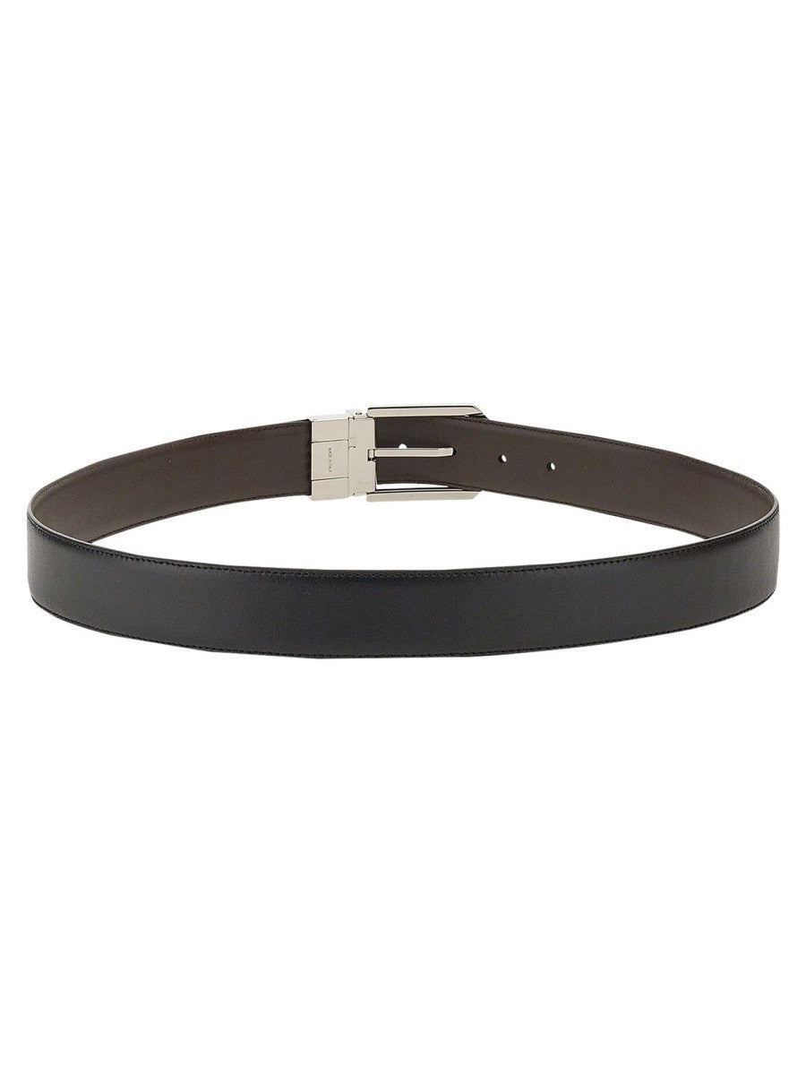 Zegna Men's Cintura Reversibile Black