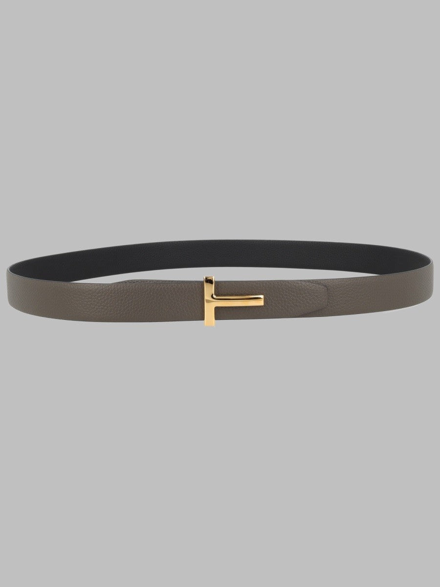 Tom Ford Men's Cintura Icon in Pelle Fiore Beige