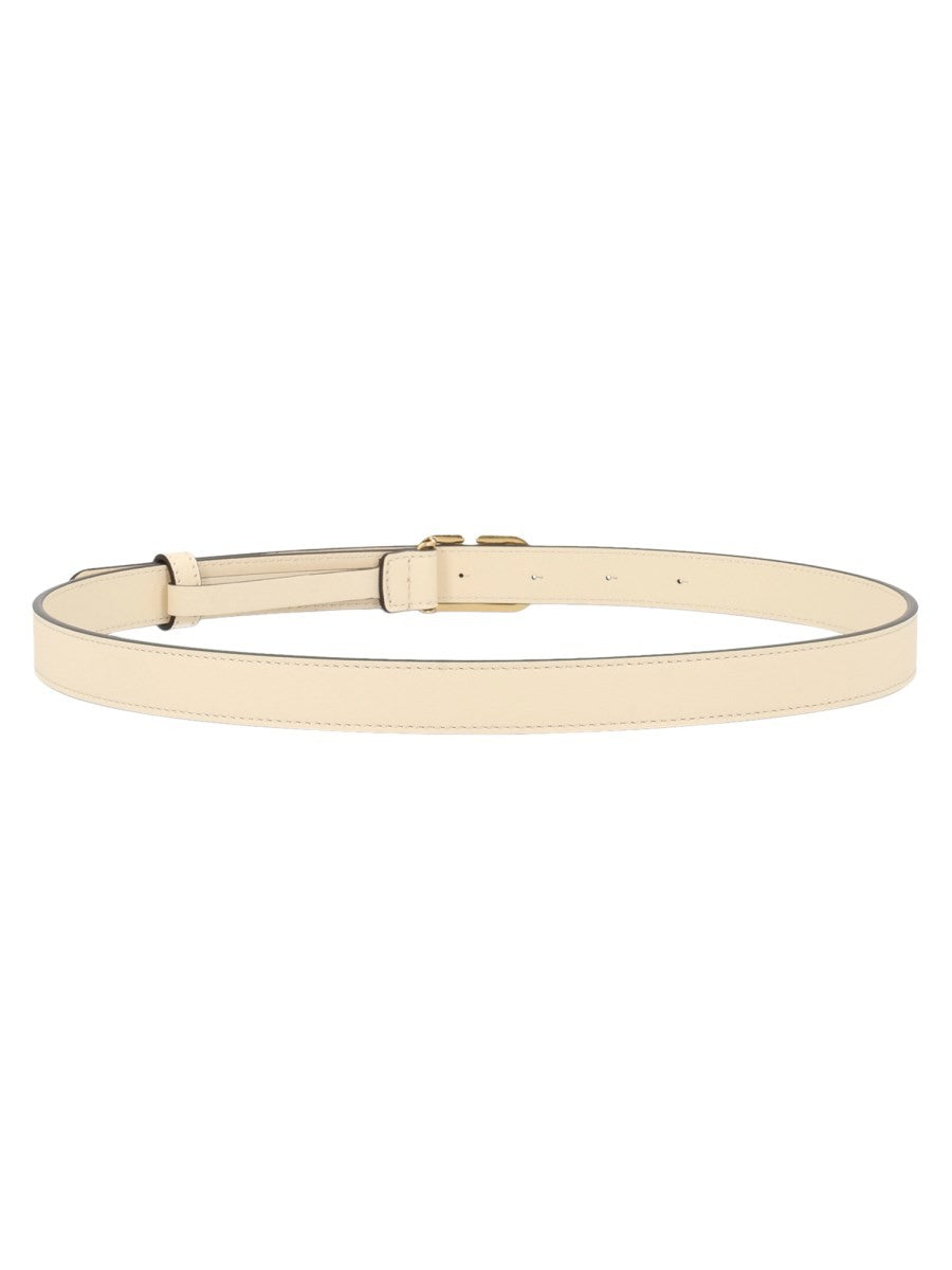 Valentino Women's Vlogo Signature Belt White