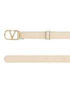 Valentino Women's Vlogo Signature Belt White