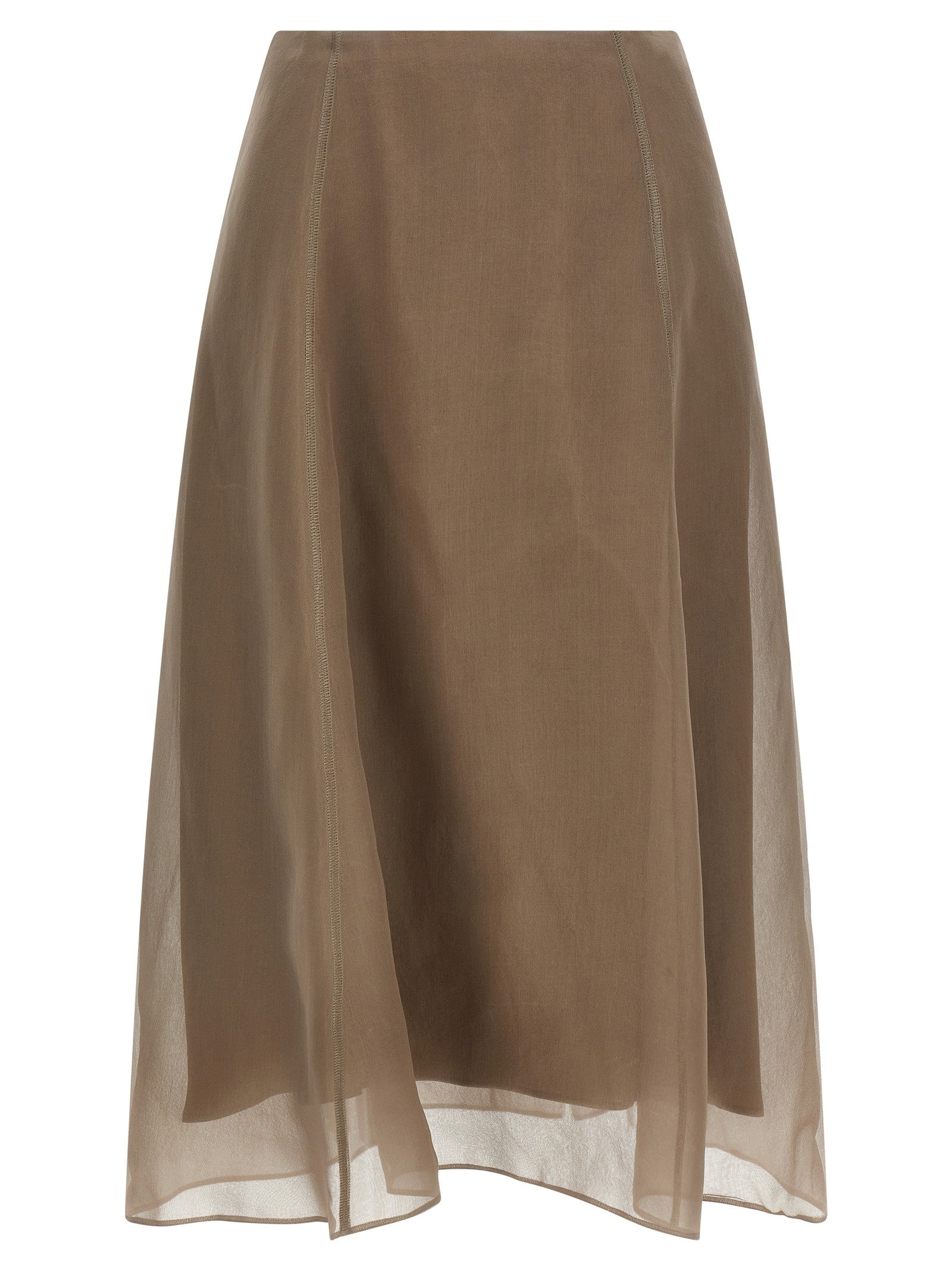 Brunello Cucinelli Circle Skirt Beige