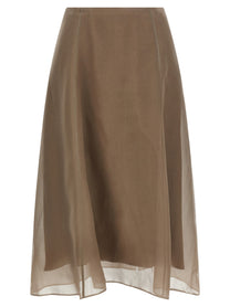 Brunello Cucinelli Circle Skirt Beige