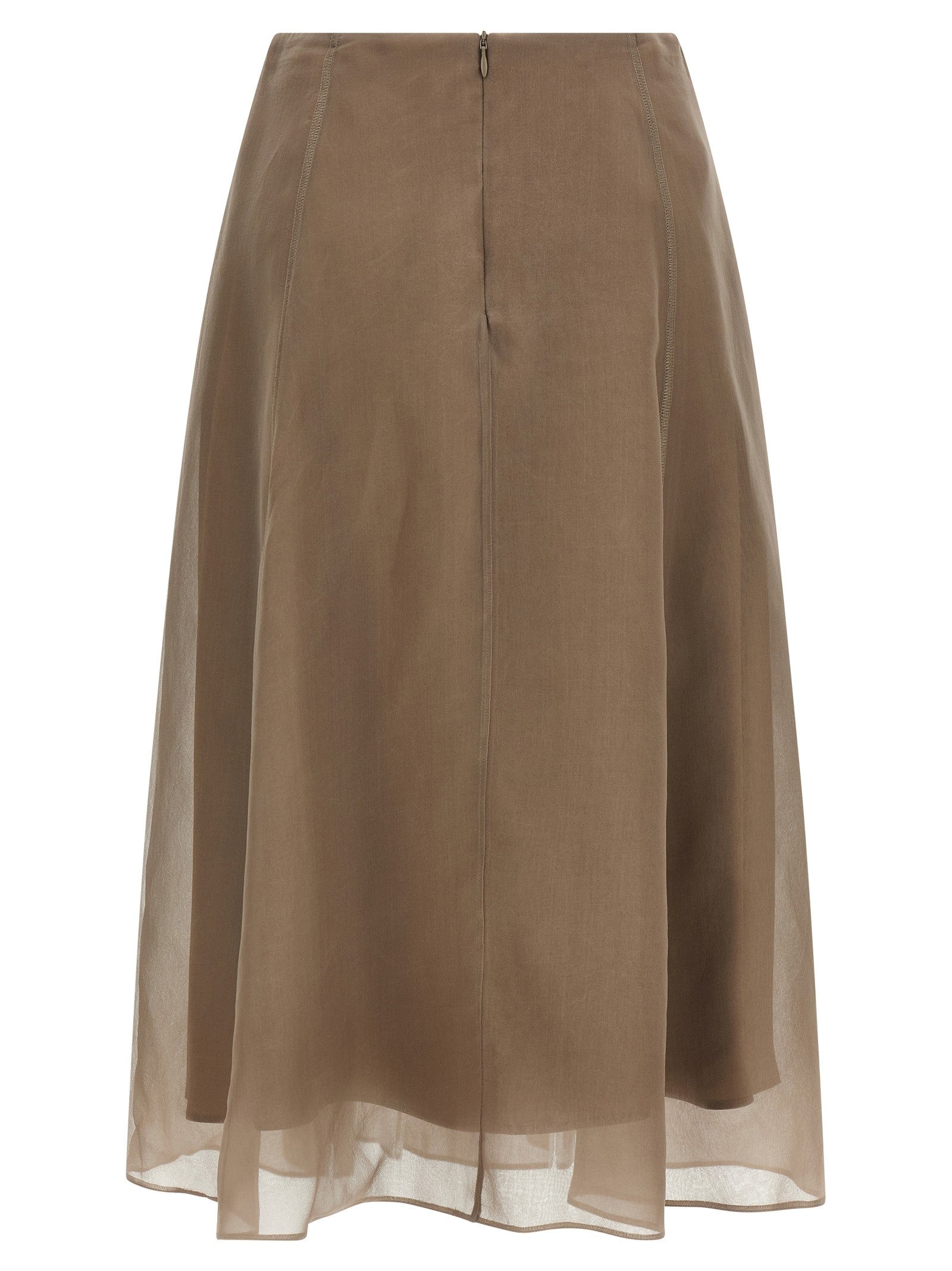 Brunello Cucinelli Circle Skirt Beige