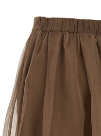 Brunello Cucinelli Circle Skirt Brown