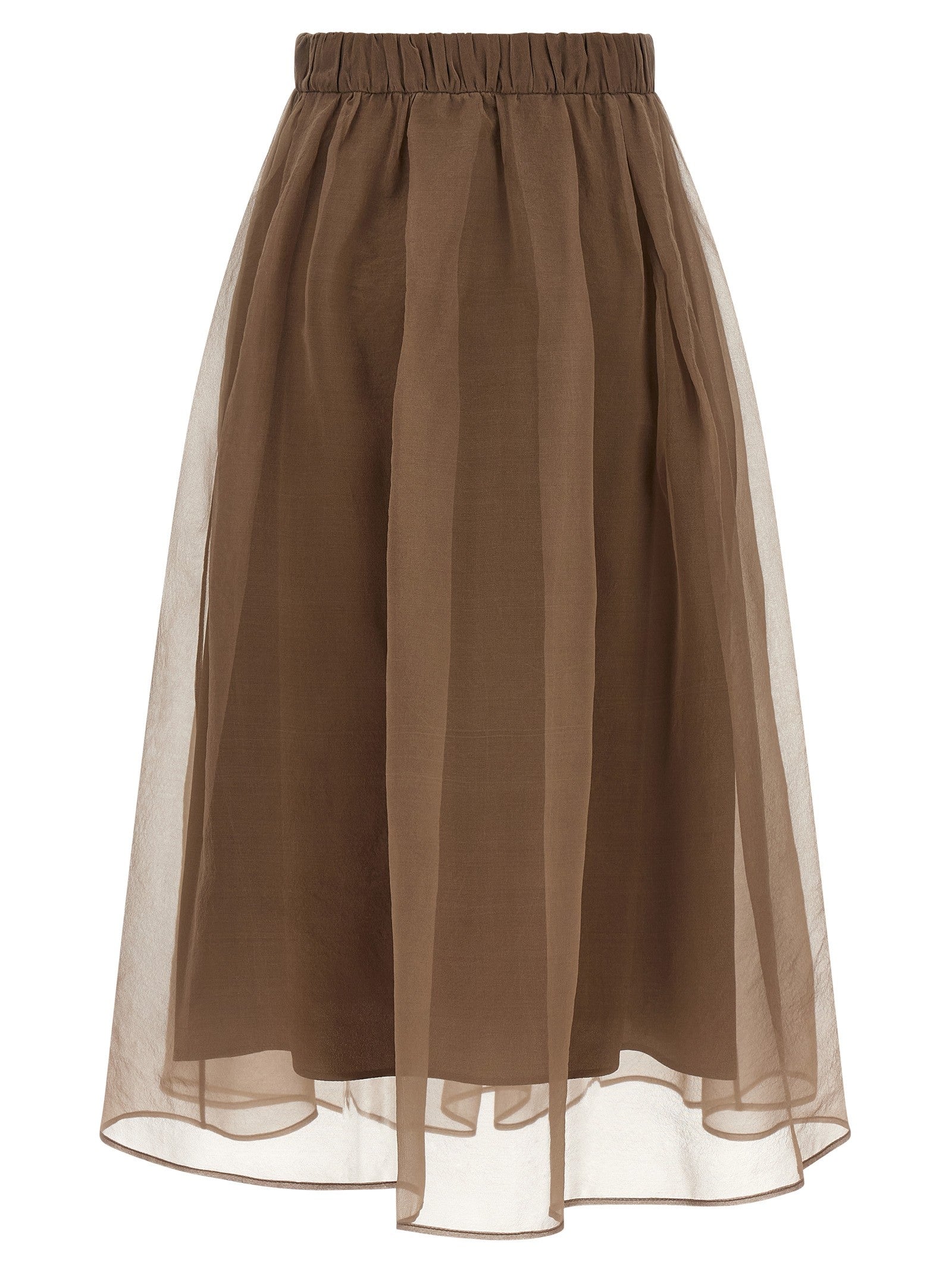 Brunello Cucinelli Circle Skirt Brown
