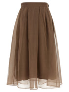 Brunello Cucinelli Circle Skirt Brown